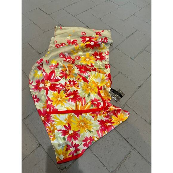 Echo 100% Silk Floral Scarf NWT - Picture 1 of 6